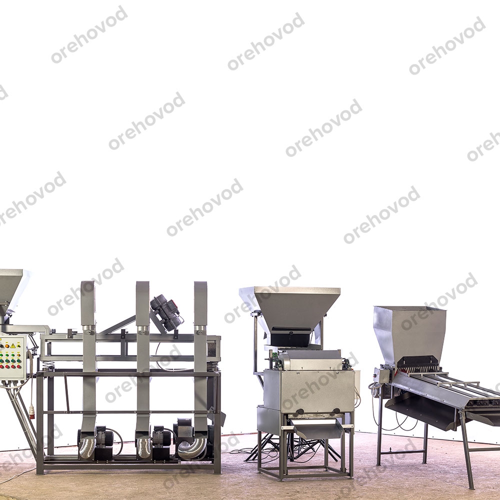 Industrial line for processing walnuts with built-in aspiration (100 kg/h) - 1