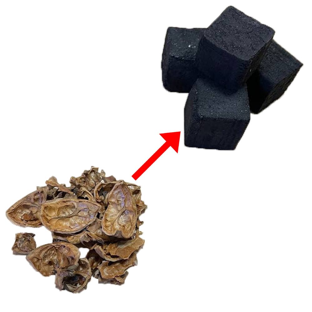 Линия по переработке ореховой скорлупы на угольные брикеты