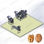 Industrial line for processing walnuts with built-in aspiration (100 kg/h)