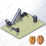 Industrial line for processing walnuts (100 kg/h)