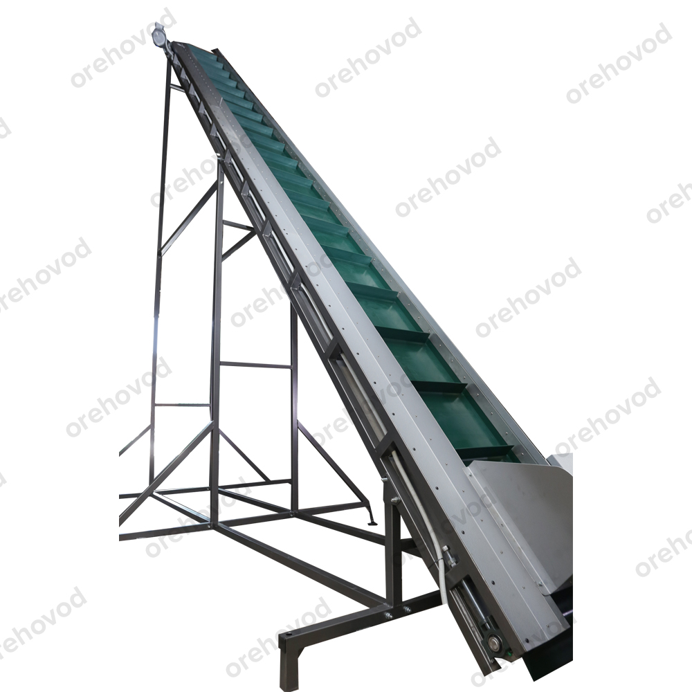 Lifting conveyor for bulk products